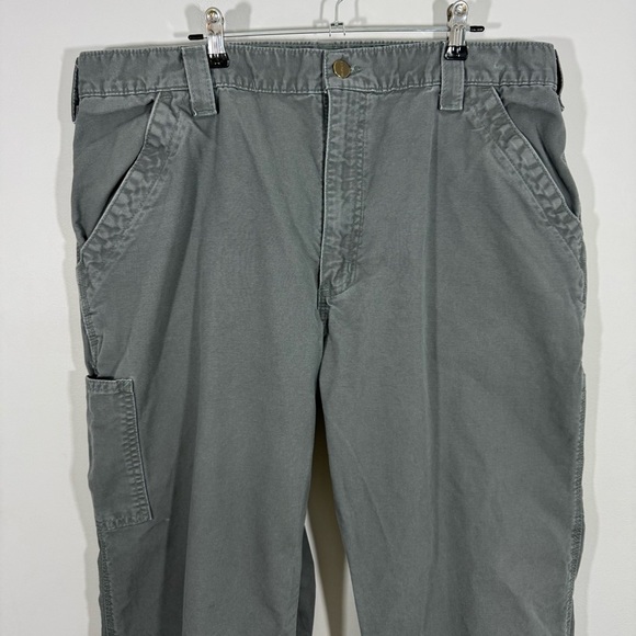 Carhartt Loose Original Fit Work Pants Mens 38/30 Grey 100% Cotton Carpenter EUC - Picture 3 of 10